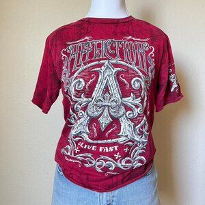 Affliction grunge tee